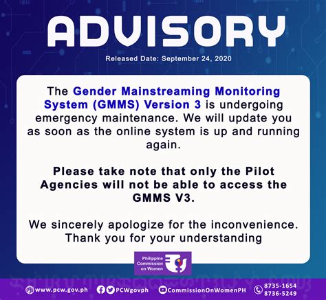 gmms pcw|PCW advisory: The Gender .